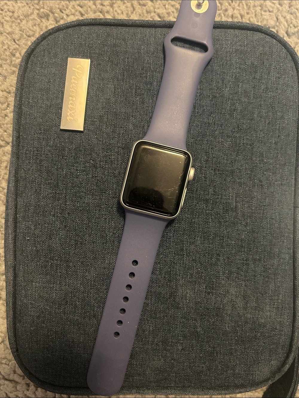 Apple Silicone Smartwatch Set with Black Face